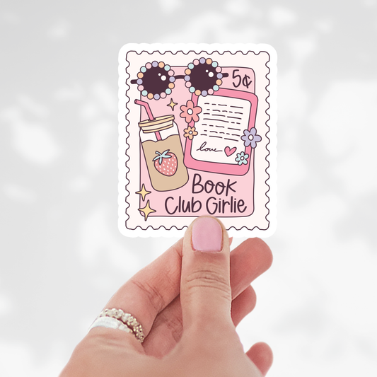 Book Club Girlie Sticker