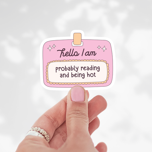 Bookish Hot Girl Sticker